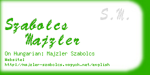 szabolcs majzler business card